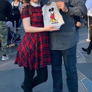 Allegra K Red Plaid Dress (XS)